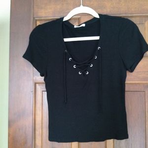 Full Tilt Black Crop Top